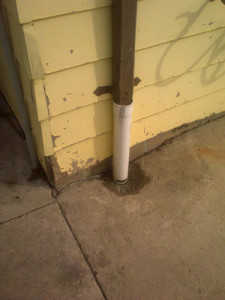 downspout to drain and septic system