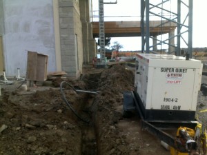 Trenching Forcemain Under Utilities